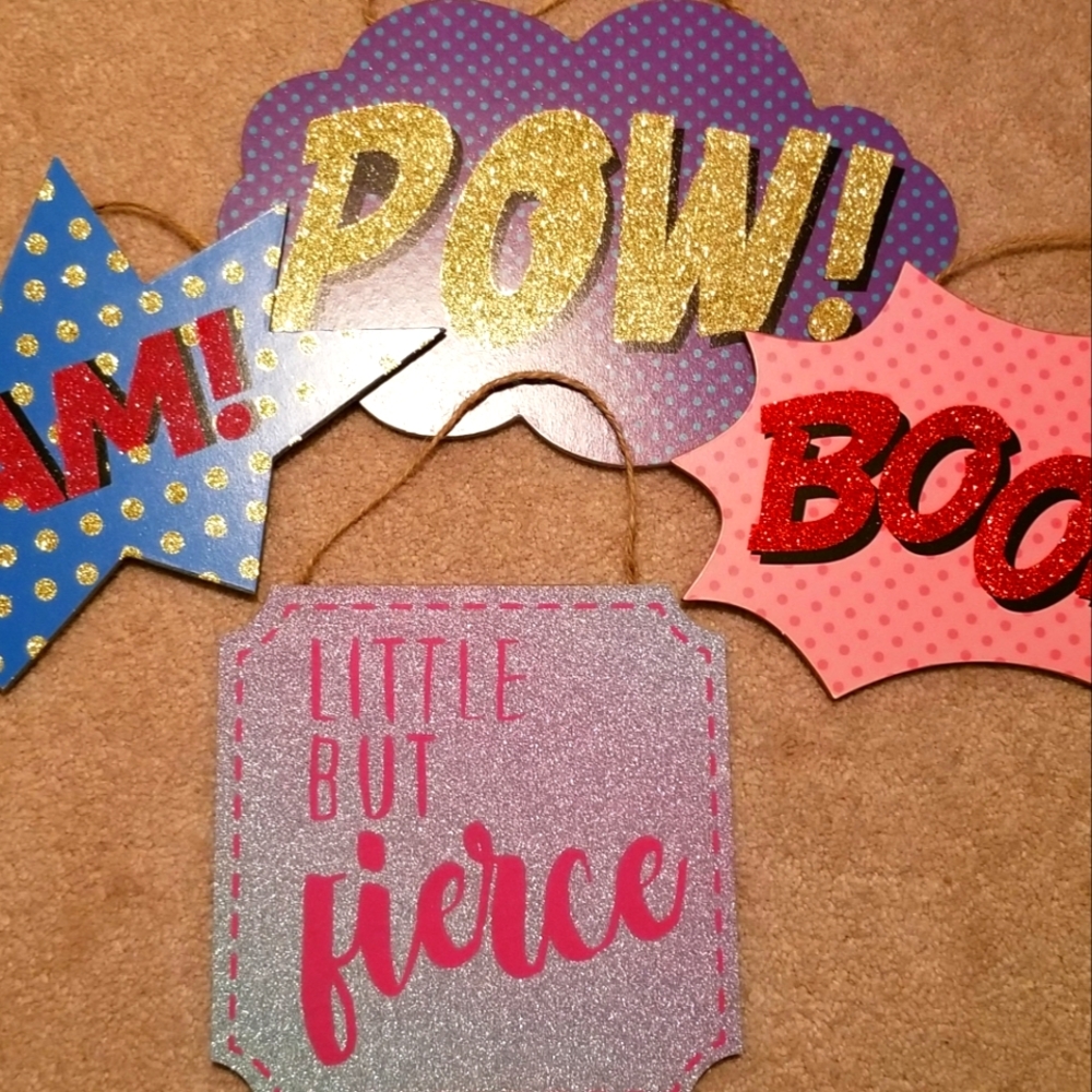 4 NEW Sparkly Rustic Farmhouse Signs